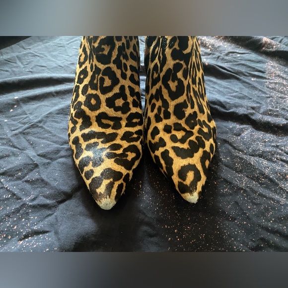 Leopard calf skin stiletto ankle boot - Picture 2 of 5